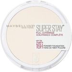 Maybelline Super Stay Full Coverage Powder Foundation Makeup, Up to 16 Hour Wear, Soft, Creamy Matte Foundation, Fair Porcelain, 1 Count