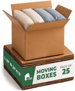 EconoHome Corrugated Shipping Boxes - 20x20x15" Large Moving Boxes - Durable Cardboard - For Packing, Storage & Small Business Packaging - Stackable Kraft Cartons for Secure Transport - 25-Pack