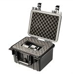 Tassia Hard Camera Case - Portable Outdoor Camera Case - Strong Waterproof & Dustproof Compact DSLR Travel Flight Case - Customizable Foam Inserts - Protective Hard Case for Camera