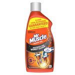 Mr Muscle Drain Unblocker, Sink & Drain Cleaner, Fast Acting Heavy Duty Drain Gel, Dissolves Clogs, Works 3x Better Than Bleach, Safe for All Pipes, 500ml