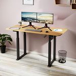 Green Soul Alex Multipurpose Electric Height Adjustable Computer Workstation/Desk|Home Office Sit-Stand Table|Engineered Wood with Powder Coated Metal Frame|Dual Motors|with Installation