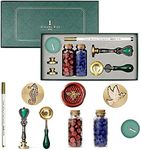 Joyeee Custom Wax Seal Kit, Little Bee Wax Seal Stamp Kit for Wine Packages, Snail Mails, Letter Sealing, Books Painting, Card Making Decoration, Stationary Supplies Craft Kits, Christmas Gift Box #50