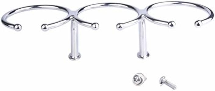 Amarine-made 316 Stainless Steel Triple Ring Cup Drink Holder - Open Design
