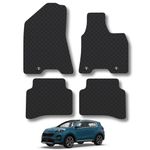 Car Mats Compatible with Kia Sportage (2016-2021) [HOOK FLOOR FIXINGS] Tailored Fit Rubber Floor Mat Set Accessory Black Custom Fitted 4 Pieces with Clips - Anti-Slip Backing, Heavy Duty & Waterproof