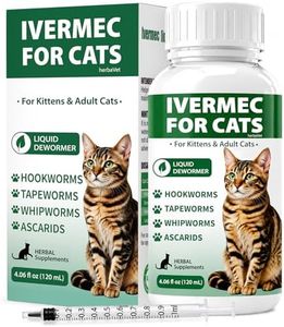 Cat Dewormer Liquid for Cats & Kittens, Broad Spectrum Dewormer for Tapeworms, Roundworms & Hookworms, Supports Digestive Health, Intestinal Balance & Vitality