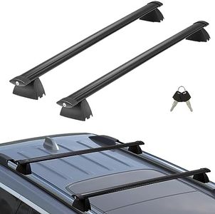 VEVOR Roof Rack Cross Bars, Compatible with 2011-2021 Grand Cherokee with Grooved Side Rails, 200lbs Load Capacity, Aluminum Crossbars with Locks, for Rooftop Cargo Carrier Bag Luggage Kayak Bike