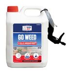 Go-Weed Garden Weed Killer 5L – Glyphosate-Free Acetic Acid Formula with Sprayer & Hose – Fast Acting Patio, Path, Driveway & Garden Weed Control – Covers 50 sq/m - Pet Friendly Once Dry