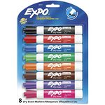 Expo Low Odor Chisel Tip Dry Erase Markers, 8 Colored Markers(80678)