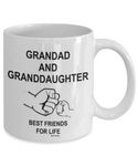 MIPOMALL Grandad Birthday Gifts, Fathers Day Mug for Grandad, Happy Birthday Grandpa Cup, Christmas Presents from Granddaughter Grandchildren - Best Friends for Life MG0117