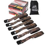 XSTRAP STANDARD Cam Buckle Straps 6PK 8FT Powersports Tie-Downs 1-Inch Camouflage Lashing Straps with Carrying Bag, Ideal for Securing Cargo, Luggage