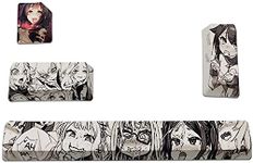 Japanese Anime Keycaps, 4 Keycap set, Dye-subbed PBT Spacebar Keycap, Esc Enter Keycaps for DIY Gaming Mechanical Keyboard