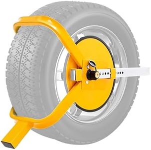 EZONEDEAL Wheel Clamp Wheel Lock Trailer Lock Extendable Heavy Duty 13" - 15" Steel Car Van Safety Anti Theft Deterrent for Caravan Trailer Cars Small Wheel with 2 Keys