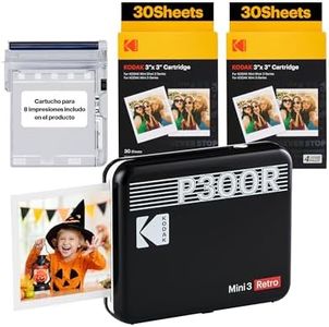 KODAK Impresora Fotográfica Mini 3 Retro P300RB60 Negro