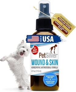 PetSilver Wound & Skin Spray - Patented Chelated Silver - Dog Paw Wound Care, Hot Spot Relief for Dogs, & Itch Spray for Cats - Wound Spray for Dogs - Natural Skin Soother - Made in The USA - 4 fl oz