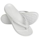 LightFeet White Arch Support Flip Flops | Unisex Sandals for Plantar Fasciitis | Comfort & Support