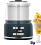 AAOBOSI Ice Cream Maker,Automatic Ice Cream Machine,2 Quart Double Insulated Freezer Bowl,Gelato,Sorbet,Frozen Yogurt Maker Machine,Homemade Soft Serve Ice Cream,Timer