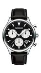 Movado Men's Swiss Quartz Stainless Steel and Leather Casual Watch, Color:Black (Model: 3650005)