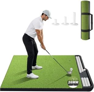 MONOJOY 5x4ft Golf Mat Practice Outdoor/Indoor with Ball Tray & Tees