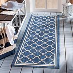 Safavieh Courtyard Indoor/Outdoor Rug, Navy/Beige, 2-Feet 3-Inchx6-Feet 7-Inch