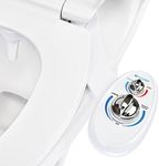 Brondell Bidet Left Hand Bidet Attachment SouthSpa Dual Temperature - Control Panel on Left Side | Dual Temperature for Warm Water wash | Positionable Nozzle | Easy Installation | LH-20