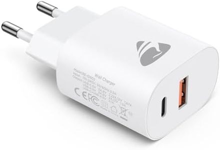 Chargeur USB C, 20W Prise USB C Chargeur Rapide iPhone, PD+QC Chargeur Multi Secteur USB Type C Adaptateur pour iPhone 16 15 14 13 12 11 Pro Max Plus Mini X XS XR SE 8 7 6S, iPad, Samsung Galaxy