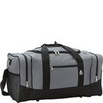 Everest 025-DGRY/BK Sporty Gear Bag-Large, Dark Gray, One Size