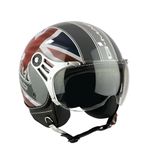 G-MAC Metro Evo Jet Open Face Retro Classic ECE 2206 Motorcycle Scooter Helmet (London Light, XL)
