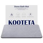 Stone Bath Mat, Diatomaceous Earth Shower Mat, Super Absorbent, Non-Slip, Quick Drying, and Easy to Clean - Ideal for Bathroom, Shower Floor, and Kitchen Counter