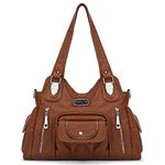 Scarleton Fashion Decorative Zipper Shoulder Bag H163504 - Brown EU