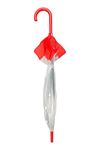 Mountain Warehouse Dome Umbrella - Durable, Sun & Wind Protection, Portable Unisex Brolly - Ideal for Travel, Golf & Walking Red