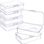 6 Pieces Mini Plastic Clear Beads Storage Containers Box for Collecting Small Items, Beads, Jewelry, Business Cards, Game Pieces, Crafts (3.27 x 2.13 x 1.02 Inch)