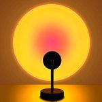 Sunset Lamp, Projector Sun Light 10W LED Projection Night Light 180 Degree Rotation Romantic Rainbow Light USB Charging for Photography Party Home Living Room Bedroom Decor, Sun…