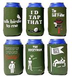 CoozieKings Funny Golf Coozies - Great Gift for Any Golfer - Neoprene Can Coozies to Keep your Cans Cool for All 18 Holes - 6 Pack (Standard Beer/Soda Can)