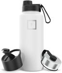 IRON °FLASK Sports Water Bottle - 32 Oz 3 Lids (Wide Spout Lid), Leak Proof - Stainless Steel Gym & Sport Bottles for Men, Women & Kids - Double Walled, Insulated Thermos, Metal Canteen