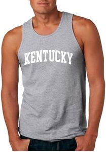 State of Kentucky Style White Fashion Mens Tank Top, Heather Grey, 3X-Large