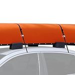 Rightline Gear Canoe Carrier with Large Foam Blocks, Attaches with or Without Roof Rack