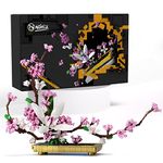 Nifeliz Lilac Bonsai Tree Toy Building Kit and Display Model, Unique Home Flower Bouquet Décor Ideas, A Creative and Relaxing Bonsai Tree Building Project for Adults, Botanical Collection(974 Pieces)