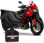 Badass Moto Ultimate Large Adventure Motorcycle Cover Waterproof Outdoor Adjusts to Top Case Motorcycle Sun Cover For Honda Africa, V-Strom 1050 ADV, Fits BMW R 1250 GS, KTM 1290 Super, HD Pan America