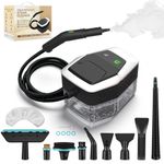 Steam Cleaner,Handheld Steam Cleaner 1500W Low Pressure, 15s Fast Heating, 1.8L Water Tank, with 12 Accessories for Home, Kitchen & Car Cleaning,White（Hold 3s to start）