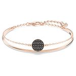 Swarovski Ginger bangle, Gray, Rose gold-tone plated