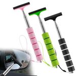 3Pcs Car Side Mirror Squeegee, Retractable Car Rearview Mirror Wiper, Car Rearview Mirror Wiper, Snow Brush & Ice Scraper, Portable Vehicle Interior Exterior Accessories
