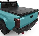 AUTOSAVER88 FRP Hard Tri-fold Truck Bed Tonneau Cover Fits for Toyota Tacoma 2024 2025 5ft Bed (Excl. Trail Edition) with Deck Rail System