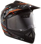 Vega Off Road Camouflage Full Face Helmet Dull Black Orange, Size: L(59-60 cm)