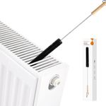 Aieve Radiator Cleaner Brush, 80CM Radiator Brush, Flexible Long Radiator Duster with Wood Handle, Multipurpose Cleaning Brush for Radiator & Dryer Lint & Washing Machine