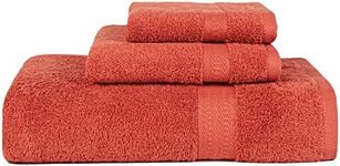 Trends Alley ECLAT Premium Bath Towels Set (Pack of 3) | 1 Bath Towel, 1 Hand Towel & 1 Face Towel | 100% Combed Cotton (500 GSM) | Super-Soft & Absorbent | Rapid-Drying Durability | Earth-Friendly