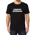 Lyprerazy Men's Trophy Husband Funny Printed T-Shirt (Black,XXL)