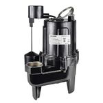 WASSERMANN 3/4 HP Sewage Pump 2 inch Discharge with Auto Float Switch, 115V 7200 GPH Cast Iron Submersible Sewage Pump, Sump Pump for Basement Sump Basin Sewer Well 2" NPT Discharge with 10 FT Cable