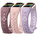 Maledan Cute Slim Band Compatible for Fitbit Charge 6/Charge 5 Bands Women Men, Waterproof Sport Solo Loop Cut-out Replacement Wrist Bands for Fitbit Charge 5/Charge 6 Fitness Tracker Accessory