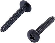 #6 X 3/4" Stainless Truss Head Phillips Wood Screw, (25pc), Black Xylan Coated 18-8 (304) Stainless Steel Screws, by Bolt Dropper