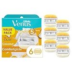 Gillette Venus ComfortGlide Plus Olay Coconut Women's Razor Blade Refills, 6 Count (Pack of 1)